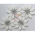 Grey and White Marble Flower Mosaic for Interior Wall Decoration (CFS1180)